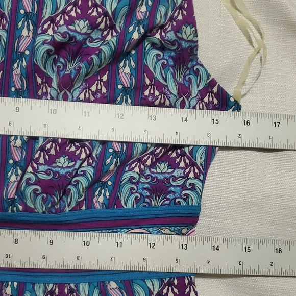 NWT Studio M Elegant Blue and Purple Patterned Dress Size S - Picture 12 of 13